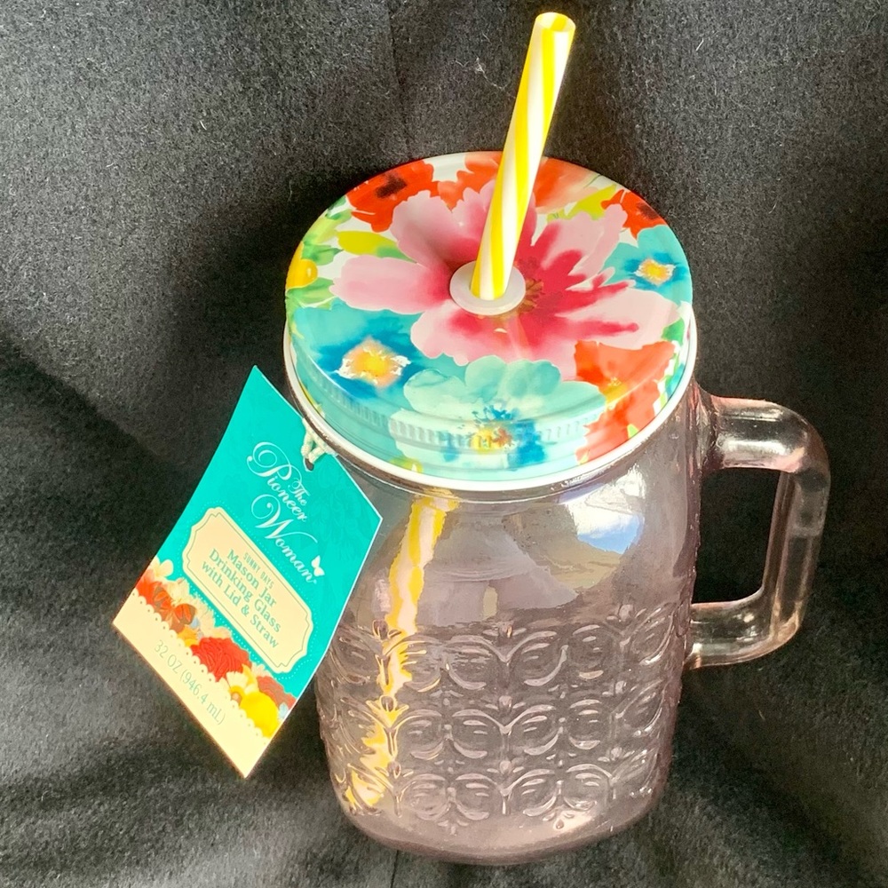The Pioneer Woman Sunny Days Rose Mason Jar NWT